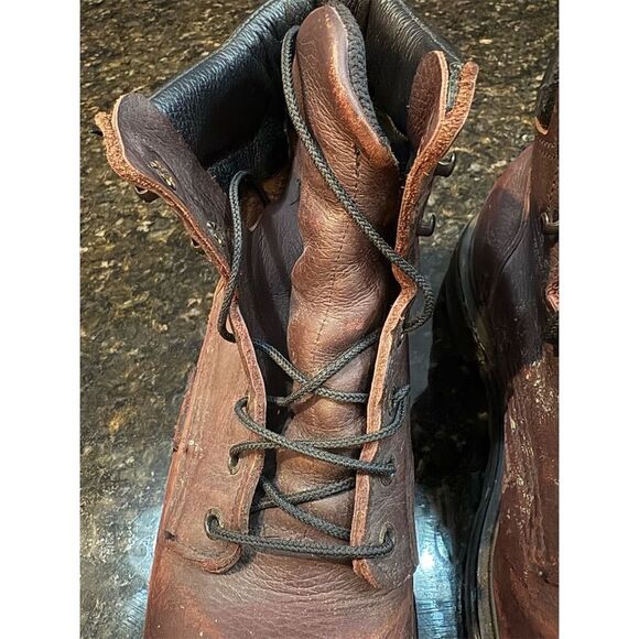 Red Wing Men's Brown Leather Combat Work Boots Size 9 Lace-Up Durable - Picture 3 of 13